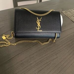 Saint Laurent Kate Medium YSL Crossbody Bag in Grained Leather